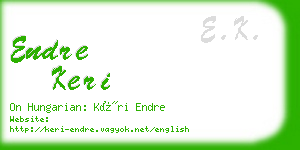 endre keri business card